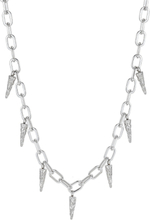 Spike Chain Necklace Silver Accessories Jewellery Necklaces Chain Necklaces Silver Bud To Rose