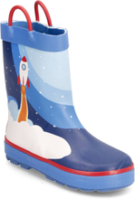 "Rocket Ship Shoes Rubberboots High Rubberboots Blue Kamik"