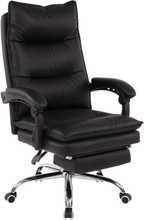 Kraftfull kontorsstol i konstl�der svart 84x67x115 svart konstl�der Kromad metall