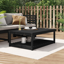 vidaXL Trädgårdsbord svart 121x82,5x45 cm massiv furu