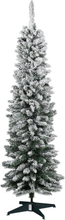 Albero di natale 180cm pino artificiale rivestito in floccaggio bianco rami 390