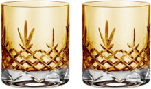 Crispy Citrine Lowball Glas Home Tableware Glass Whiskey & Cognac Glass Yellow Frederik Bagger