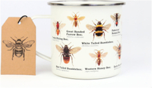 Mug Enamel Bee Home Tableware Cups & Mugs Coffee Cups Multi/patterned Gift Republic