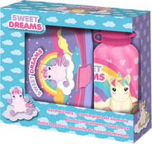 Sweet Dreams lunchbox set unicorn/eenhoorn voor kinderen