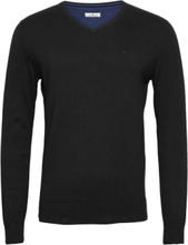 Basic V Neck Sweater Strikkegenser V-krage Svart Tom Tailor*Betinget Tilbud