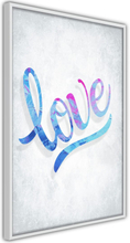 Plakat - Love I - 40 x 60 cm - Hvid ramme