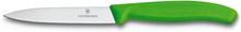 Spelucchino 10 cm lama liscia manico ergonomico verde - Victorinox Swissclassic