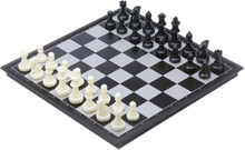 Longfield games - Reis schaak/backgammon opklapbaar magnetisch bord 25 x 25 cm geleverd in een colou