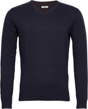 Basic V Neck Sweater Strikkegenser V-krage Marineblå Tom Tailor*Betinget Tilbud