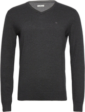 Basic V Neck Sweater Strikkegenser V-krage Svart Tom Tailor*Betinget Tilbud