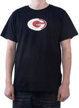 GRIND Inc Sport Logo Tee Herren Kurzarm-Shirt mit großem Logo-Print Baumwoll-T-Shirt GITR002 Schwarz