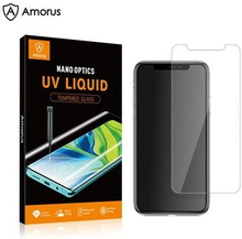 AMORUS 3D Curved Full Screen Tempered Glass UV Film Screen Protector (Full Glue) for iPhone 11 Pro M