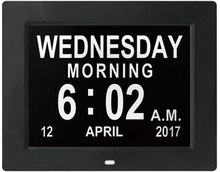 DDC-8009 8 inch Digital Display Alarm Clock 8 Groups Alarm Desktop Clock Machine Auto Adjust Brightn
