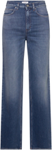 The Wide Long Denim Vide Jeans Blå Marville Road*Betinget Tilbud