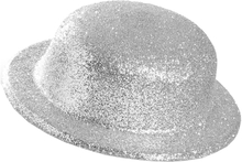 Plommonstop Glitter Silver Hatt - One size