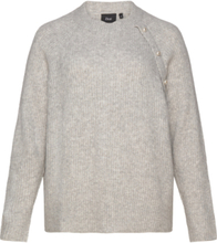 Mcomfy, L/S, Pearl Pullover Tops Knitwear Jumpers Grey Zizzi