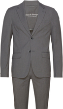 Bs Sonoma Slim Fit Suit Set Habit Grey Bruun & Stengade