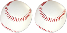 2x Honkballen PVC wit 130 gram 7 cm sportief speelgoed