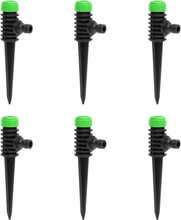 vidaXL Roterende sprinklere 6 stk grønn svart 3x6x19,5 cm ABS og PP