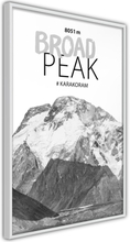 Plakat - Peaks of the World: Broad Peak - 40 x 60 cm - Hvid ramme