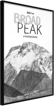 Plakat - Peaks of the World: Broad Peak - 40 x 60 cm - Sort ramme