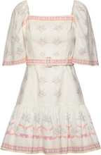 Gabrielle Belted Mini Dress Kort Kjole White Malina