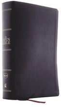 The NKJV, Open Bible, Black Leathersoft, Red Letter, Comfort Print (Thumb Indexed)