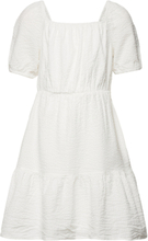 Dress Erina Seersucker Dresses & Skirts Dresses Casual Dresses Short-sleeved Casual Dresses White Lindex