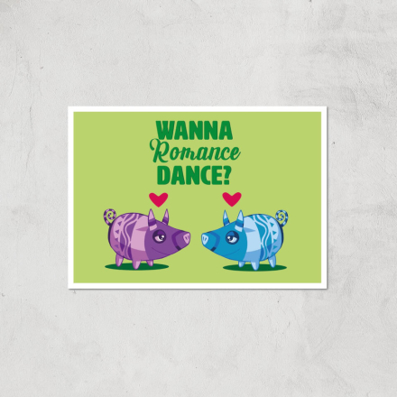 Viva Pinata Wanna Romance Dance Pig Art Print Giclee Art Print - A3 - Print Only