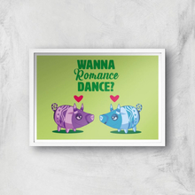 Viva Pinata Wanna Romance Dance Pig Art Print Giclee Art Print - A3 - White Frame