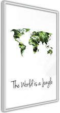 Plakat - We Live in a Jungle - 40 x 60 cm - Hvid ramme