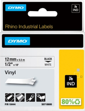 Dymo Tape Rhino 12mmx5,5m vinyl black/white