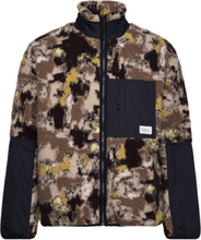 Over D Jaquard Sherpa Jacket - G Sweat-shirts & Hoodies Fleeces & Midlayers Brun Knowledge Cotton Apparel*Betinget Tilbud