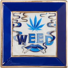 "Druggist Weed Square Tray Home Decoration Decorative Platters Blue Jonathan Adler"