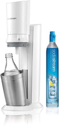Gasatore Sodastream Crystal Bianco con bombola CO2 e bottiglia in vetro