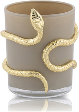 Snake - Candle Cup Home Decoration Candlesticks & Tealight Holders Tealight Holders Beige Carolina Gynning*Betinget Tilbud