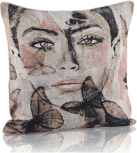 Butterfly Queen - Jacquard Cushion Home Textiles Cushions & Blankets Cushion Covers Grey Carolina Gynning