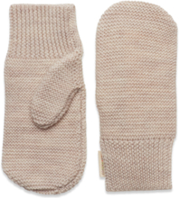 Merino Wool Knitted Mittens Accessories Gloves & Mittens Mittens Beige Copenhagen Colors