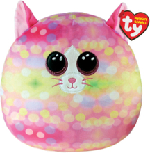 Sonny - Pink Pattern Cat Squish 25Cm Toys Soft Toys Stuffed Animals Multi/patterned TY