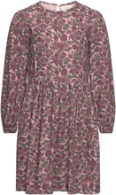 Dress Viscose Dresses & Skirts Dresses Casual Dresses Long-sleeved Casual Dresses Purple Creamie