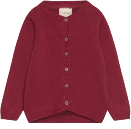 Cardigan Knit Tops Knitwear Cardigans Red Fixoni