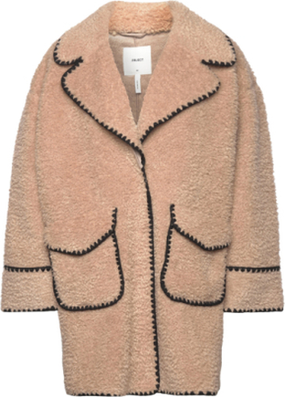 Objshiren Coat 130 Outerwear Coats Winter Coats Beige Object