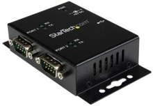 Startech 2 Port Wall Mount Usb To Serial Hub Adapter W/ Din Rail Clips