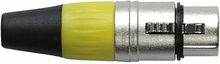 DAP XLR plug 3p female zilver met gele tule
