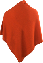 Kasjmier-blend poncho in oranje