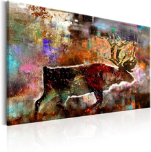 Billede - Colourful Caribou - 90 x 60 cm