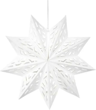 Hengende Stor Hvit Papir Stjerne 50 cm - Juledekorasjon