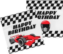 20 stk Happy Birthday Racingbil Servietter 3-Lags 33x33 cm