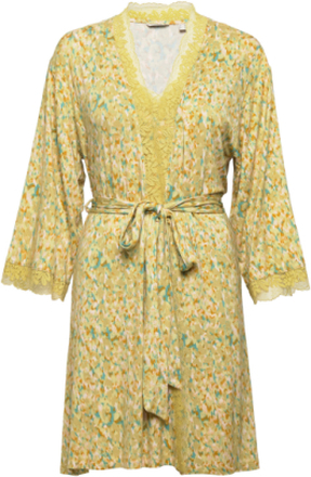 Patterned Jersey Kimono, Lenzing™ Ecovero™ Lingerie Kimonos Multi/mønstret Esprit Bodywear Women*Betinget Tilbud