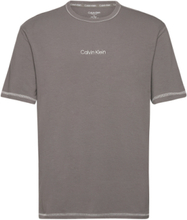 "S/S Crew Neck Tops T-Kortærmet Skjorte Grey Calvin Klein"